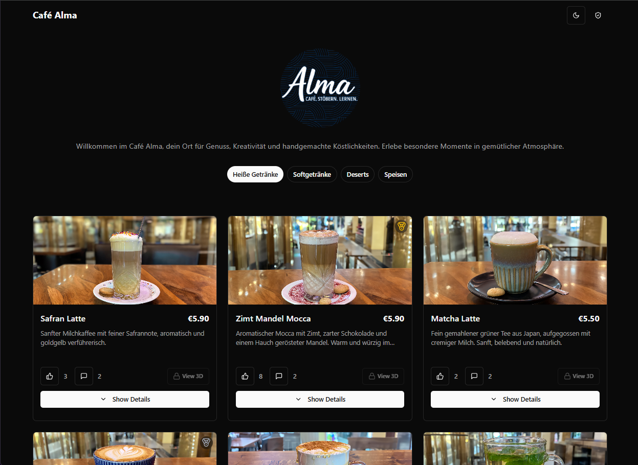 Restaurant website preview